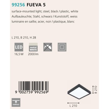 Светильник точечный Eglo Fueva 5 99256-1