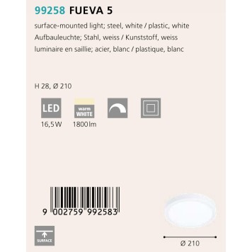 Светильник точечный Eglo Fueva 5 99258-1