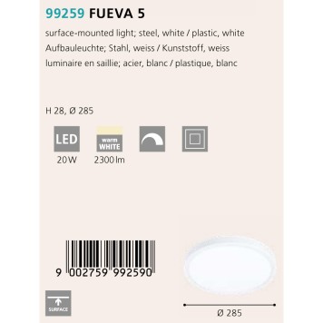 Светильник точечный Eglo Fueva 5 99259-1