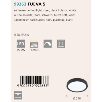 Светильник точечный Eglo Fueva 5 99263-1