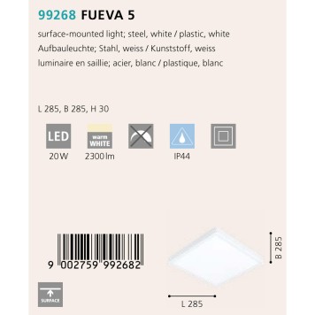 Светильник точечный Eglo Fueva 5 99268-1