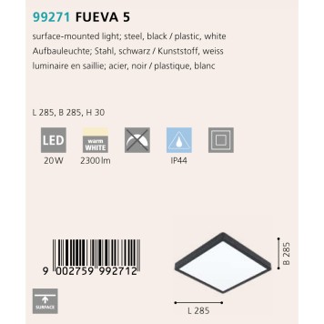 Светильник точечный Eglo Fueva 5 99271-1