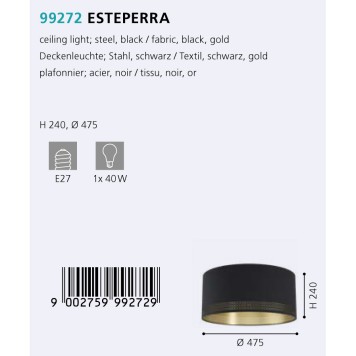 Светильник потолочный Eglo Esteperra 99272-1