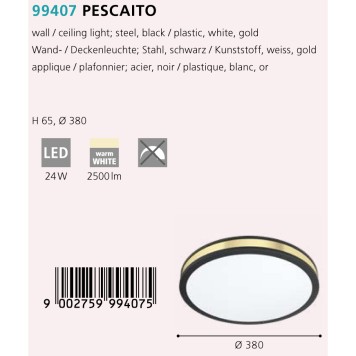 Светильник потолочный Eglo Pescaito 99407-1