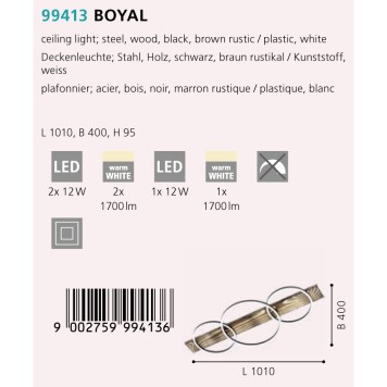 Светильник потолочный Eglo Boyal 99413-1