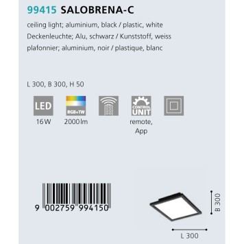 Светильник потолочный Eglo Salobrena-C 99415-1