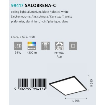 Светильник потолочный Eglo Salobrena-C 99417-1