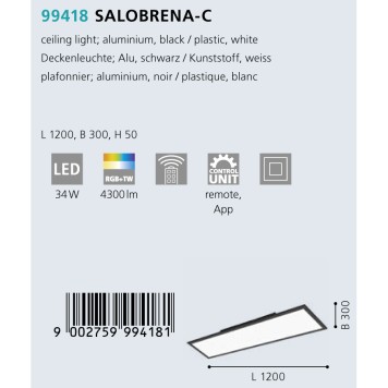 Светильник потолочный Eglo Salobrena-C 99418-1