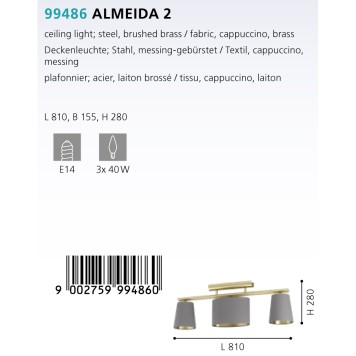Светильник потолочный Eglo Almeida 2 99486-1