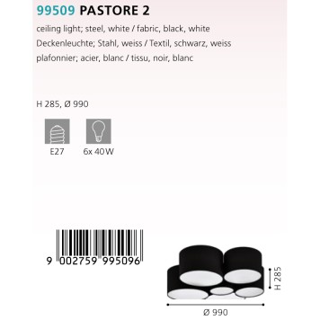 Светильник потолочный Eglo Pastore 2 99509-1