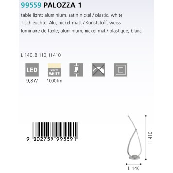 Лампа настольная Eglo Palozza 1 99559-1