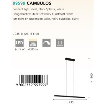 Люстра Eglo Cambulos 99599-2