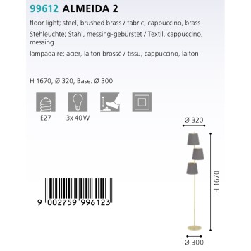 Торшер Eglo Almeida 2 99612-1