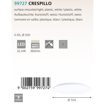 Светильник потолочный Eglo Crespillo 99727-2