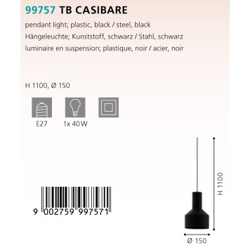 Трековый светильник Eglo TB Casibare 99757-1