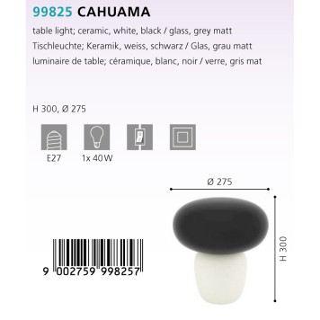 Лампа настольная Eglo Cahuama 99825-1