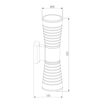 Уличный настенный светильник Elektrostandard Tube Doble 1502 Techno LED Black-1