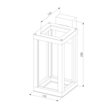 Уличный настенный светильник Elektrostandard Frame 1527 TECHNO LED Black-1