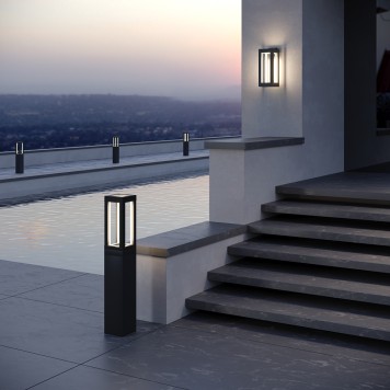 Уличный настенный светильник Elektrostandard Frame 1527 TECHNO LED Black-2