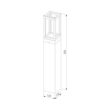 Уличный фонарь Elektrostandard Frame 1529 TECHNO LED Black-1