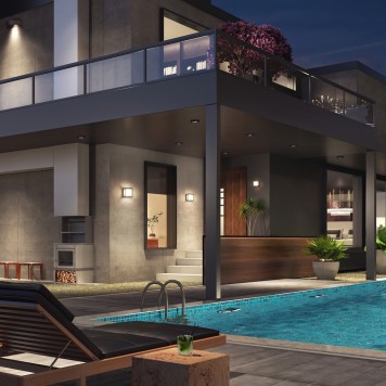 Уличный настенный светильник Elektrostandard 1533 TECHNO Black-6