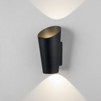 Уличный настенный светильник Elektrostandard Tronc 1539 TECHNO LED Black