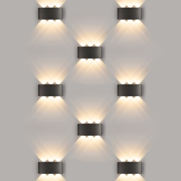 Уличный настенный светильник Elektrostandard Twinky 1551 TECHNO LED Black-1