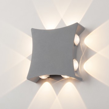Уличный настенный светильник Elektrostandard Twinky 1631 TECHNO LED Silver-2
