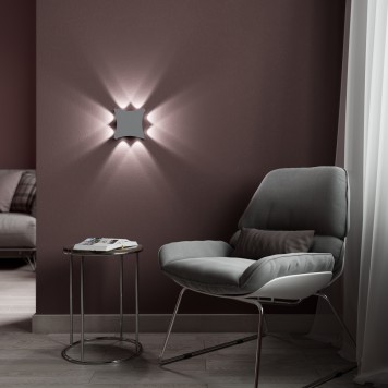 Уличный настенный светильник Elektrostandard Twinky 1631 TECHNO LED Silver-4