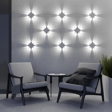 Уличный настенный светильник Elektrostandard Twinky 1631 TECHNO LED White-3