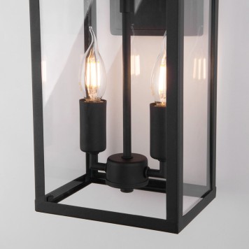 Уличный настенный светильник Elektrostandard Candle 35150/D Black-1