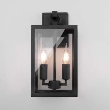 Уличный настенный светильник Elektrostandard Candle 35150/D Black-2