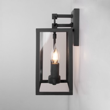 Уличный настенный светильник Elektrostandard Candle 35150/D Black-3