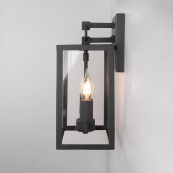Уличный настенный светильник Elektrostandard Candle 35150/D Dark grey-1