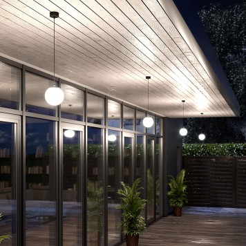 Уличный потолочный светильник Elektrostandard Sfera 35158/H Black-1