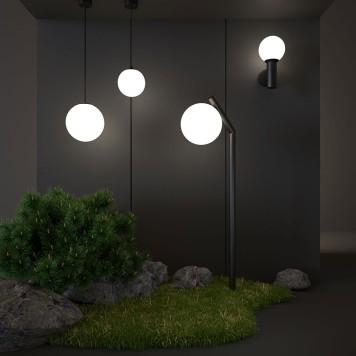 Уличный потолочный светильник Elektrostandard Sfera 35158/H Black-2