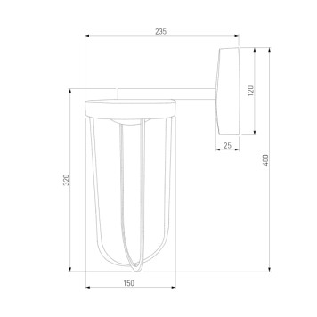 Уличный настенный светильник Elektrostandard Ritz 35183/D-2
