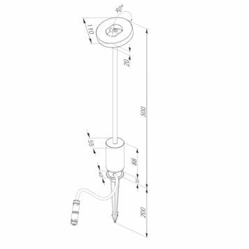 Уличный фонарь Elektrostandard Verano 35185/S-3