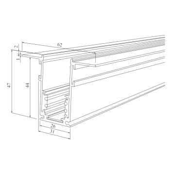 Шинопровод Elektrostandard Slim Magnetic 1m 85086/00 Recessed Black-4