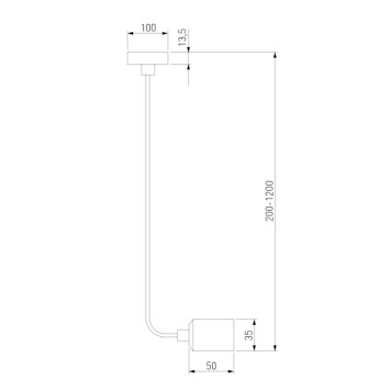 Подвесной комплект для подключения трековой системы Elektrostandard Esthetic Magnetic 85139/00-7