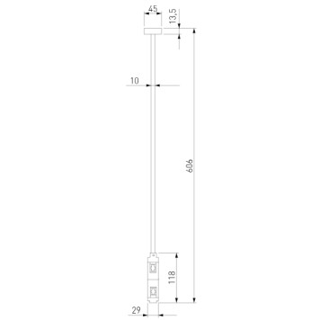 Двойное подвесное крепление для шинопровода Elektrostandard Esthetic Magnetic 85150/00-10
