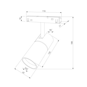 Трековый светильник Elektrostandard Slim Magnetic 85524/01-3