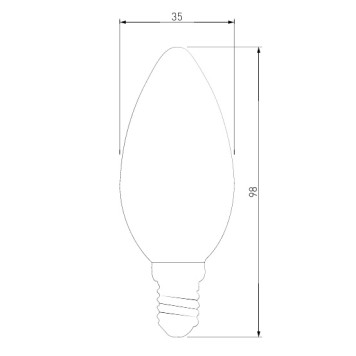 Светодиодная лампа филаментная свеча Elektrostandard E14 7W (соответствует 50 Вт) 700Lm 3300К (теплый белый) BLE1411-1