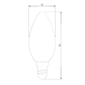 Светодиодная лампа филаментная свеча Elektrostandard E14 7W (соответствует 50 Вт) 700Lm 4200К (нейтральный белый) BLE1412-1