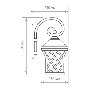 Уличный настенный светильник Elektrostandard Cassiopeya D-1