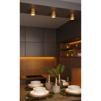 Светильник точечный Elektrostandard Topper DLR021 9W 4200K Gold Matt-1