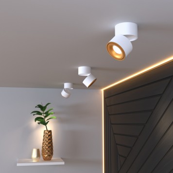 Светильник точечный Elektrostandard Klips DLR031 15W 4200K 3100 White Gold-4