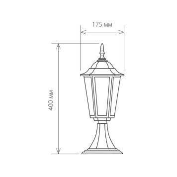 Уличный фонарь Elektrostandard GL 1004S Black-1