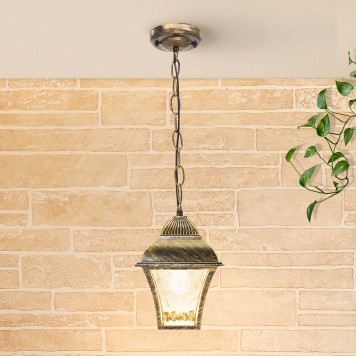 Уличный потолочный светильник Elektrostandard Apus GL 1009H Black Gold