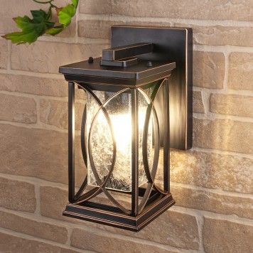 Уличный настенный светильник Elektrostandard Spica D GL 1026D Black Gold-3